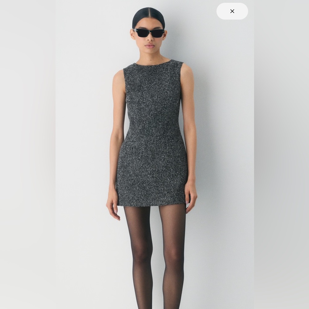 Aritzia Barton Highrise Charcoal Mini Dress